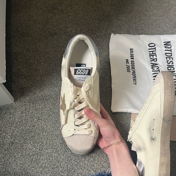 Golden Goose Low-Top Sneakers in Cream with Silver Accents *see comment* - Picture 7 of 7